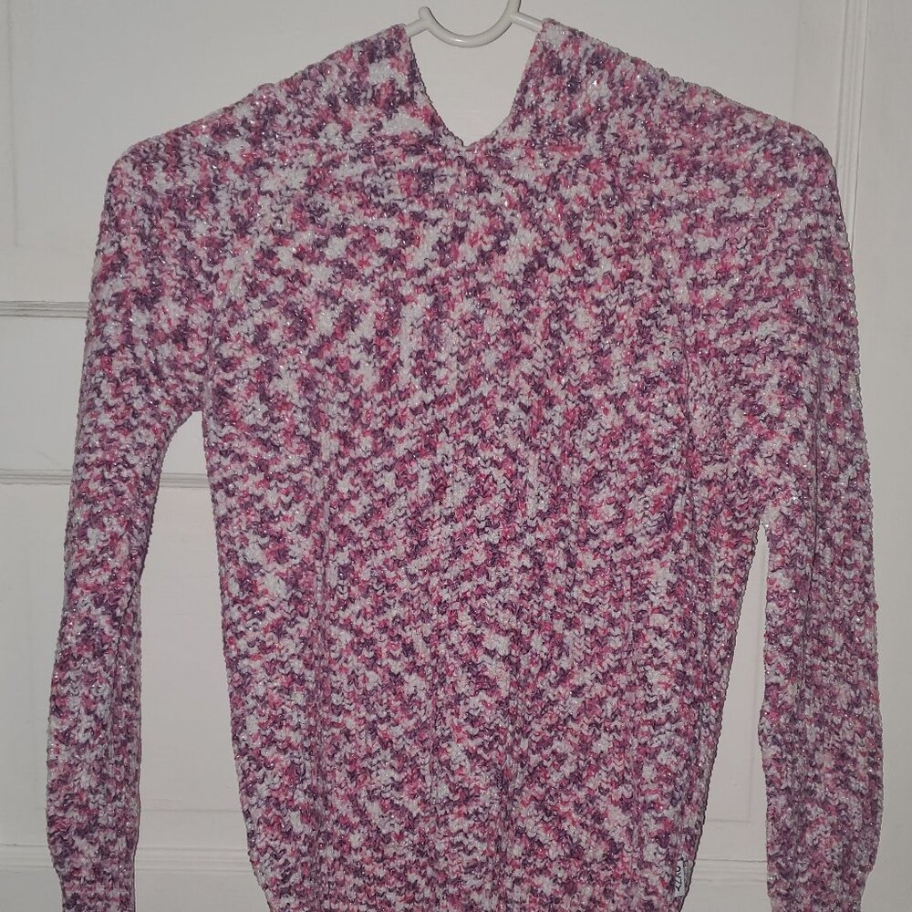 DKNY NEW Girls Pink Kids size M 10-12 Sweatshirt Hoodie Knit Warm Cozy